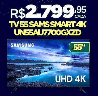 DB Supermercados TV55 SAMSSMART 4K UN55AU7700GXZD oferta