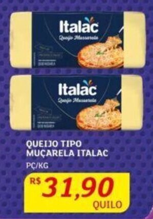 Assaí Atacadista QUEIJO TIPO MUÇARELA ITALAC PC/KG oferta