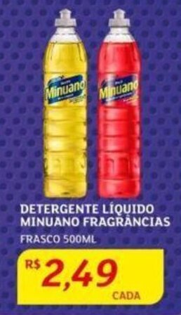 Assaí Atacadista DETERGENTE LÍQUIDO MINUANO FRAGRÂNCIAS FRASCO 500ML oferta