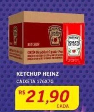 Assaí Atacadista KETCHUP HEINZ CAIXETA 176X7G oferta