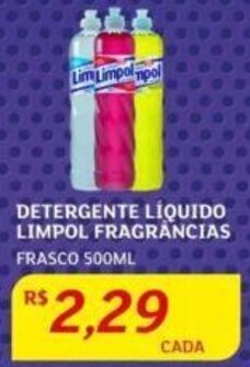 Assaí Atacadista DETERGENTE LÍQUIDO LIMPOL FRAGRÂNCIAS FRASCO 500ML oferta