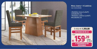Deltasul Mesa Joana +4 Cadeiras Cód: 43216/40306 oferta