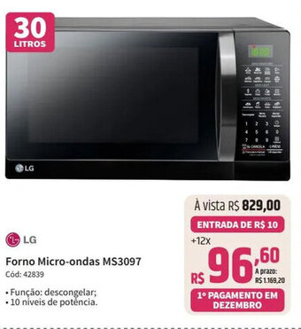 Deltasul LG Forno Micro-ondas MS3097 Cód: 42839 oferta