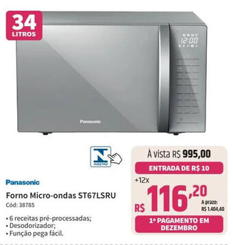 Panasonic Forno Micro-ondas ST67LSRU