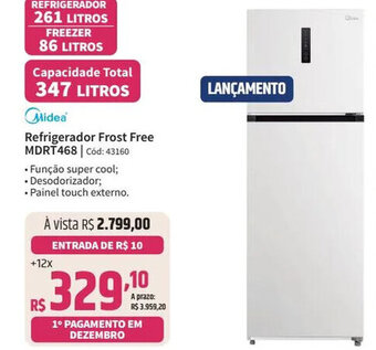 Deltasul Midea Refrigerador Frost Free MDRT468 | Cód: 43160 oferta