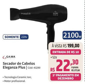 GAMA Secador de Cabelos Eleganza Plus | cód: 43290