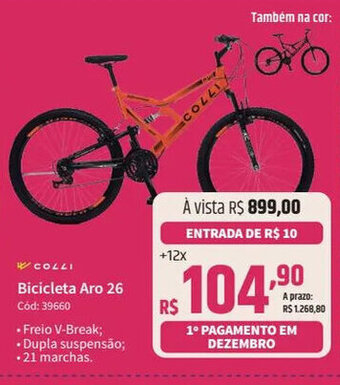 Deltasul COLLI Bicicleta Aro 26 Cód: 39660 oferta
