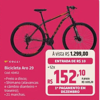 Deltasul COLLI Bicicleta Aro 29 Cód: 43452 oferta