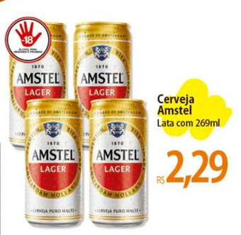Atacadão Cerveja Amstel Lata com 269ml oferta