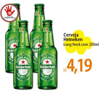 Atacadão Cerveja Heineken Long Neck com 250ml oferta