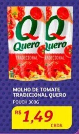 Assaí Atacadista MOLHO DE TOMATE TRADICIONAL QUERO POUCH 300G oferta
