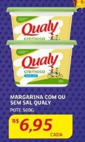 Assaí Atacadista MARGARINA COM OU SEM SAL QUALY POTE 500G oferta