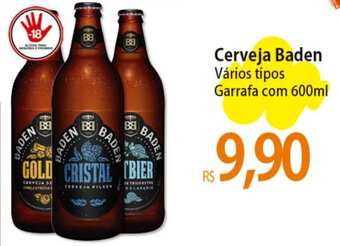 Cerveja Baden Vários tipos Garrafa com 600ml
