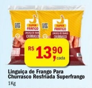 Ultrabox Linguiça de Frango Para Churrasco Resfriada Superfrango 1kg oferta