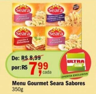 Ultrabox Menu Gourmet Seara Sabores 350g oferta