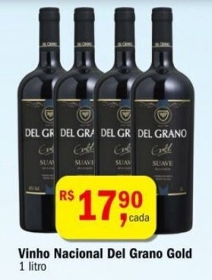 Ultrabox Vinho Nacional Del Grano Gold 1 litro oferta