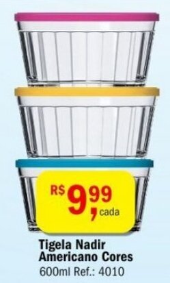 Ultrabox Tigela Nadir Americano Cores 600ml Ref.: 4010 oferta