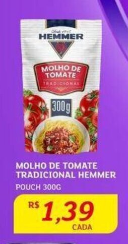 Assaí Atacadista MOLHO DE TOMATE TRADICIONAL HEMMER POUCH 300G oferta