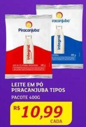 Assaí Atacadista LEITE EM PÓ PIRACANJUBA TIPOS PACOTE 400G oferta