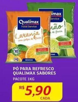 Assaí Atacadista PO PARA REFRESCO QUALIMAX SABORES PACOTE 1KG oferta