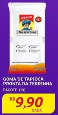 GOMA DE TAPIOCA PRONTA DA TERRINHA PACOTE 1KG
