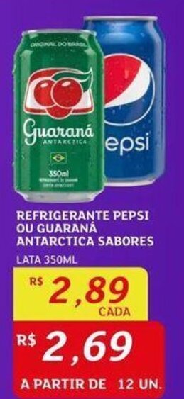 Assaí Atacadista REFRIGERANTE PEPSI OU GUARANÁ ANTARCTICA SABORES LATA 350ML oferta