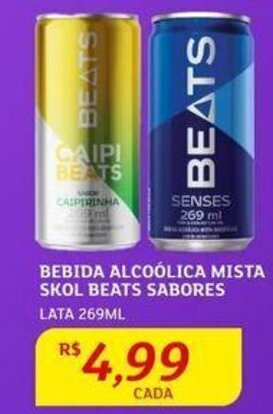 Assaí Atacadista BEBIDA ALCOÓLICA MISTA SKOL BEATS SABORES LATA 269ML oferta