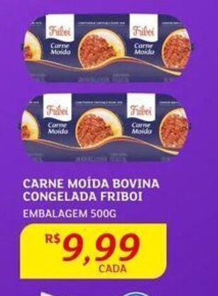 Assaí Atacadista CARNE MOÍDA BOVINA CONGELADA FRIBOI EMBALAGEM 500G oferta
