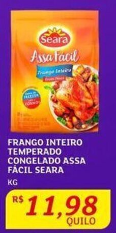 Assaí Atacadista FRANGO INTEIRO TEMPERADO CONGELADO ASSA FÁCIL SEARA KG oferta