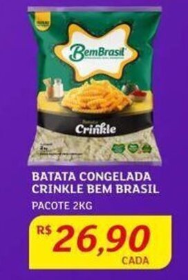 Assaí Atacadista BATATA CONGELADA CRINKLE BEM BRASIL PACOTE 2KG oferta