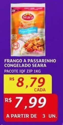 Assaí Atacadista FRANGO A PASSARINHO CONGELADO SEARA PACOTE IQF ZIP 1KG oferta
