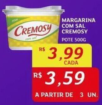 Assaí Atacadista MARGARINA COM SAL CREMOSY POTE 500G oferta