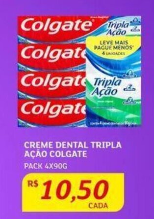 Assaí Atacadista CREME DENTAL TRIPLA AÇÃO COLGATE PACK 4X90G oferta