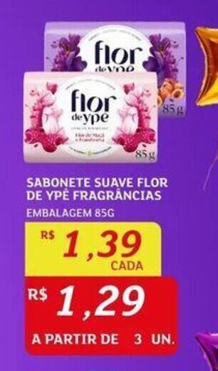 Assaí Atacadista SABONETE SUAVE FLOR DE YPE FRAGRÂNCIAS EMBALAGEM 85G oferta