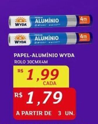 Assaí Atacadista PAPEL-ALUMÍNIO WYDA ROLO 30CMX4M oferta