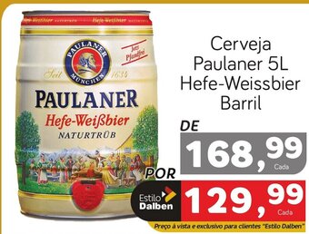 Supermercado Dalben Cerveja Paulaner 5L Hefe-Weissbier Barril oferta