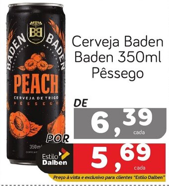 Supermercado Dalben Cerveja Baden Baden 350ml Pêssego oferta