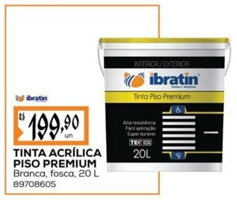 Obramax TINTA ACRÍLICA PISO PREMIUM Branca, fosca, 20L oferta