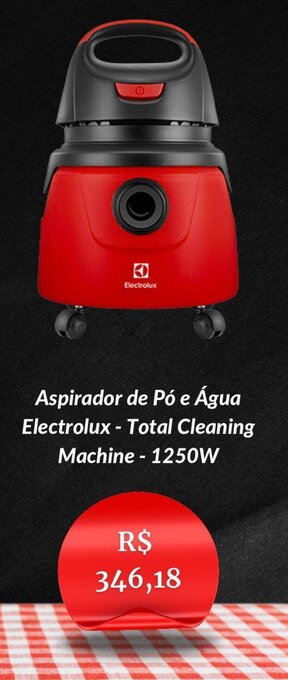Aspirador de Pó e Água Electrolux - Total Cleaning Machine - 1250W