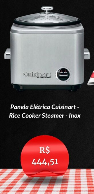 Panela Elétrica Cuisinart - Rice Cooker Steamer - Inox