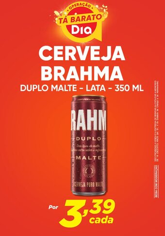Dia CERVEJA BRAHMA DUPLO MALTE - LATA - 350 ML oferta