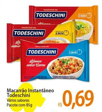 Atacadão Macarrão Instantâneo Todeschini Vários sabores Pacote com 85g oferta