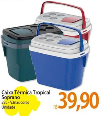Atacadão Caixa Térmica Tropical Soprano 28L-Várias cores Unidade oferta