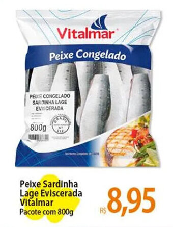 Atacadão Peixe Sardinha Lage Eviscerada Vitalmar Pacote com 800g oferta