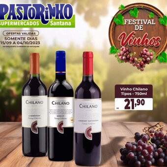 Supermercado Pastorinho Vinho Chilano Tipos - 750ml oferta