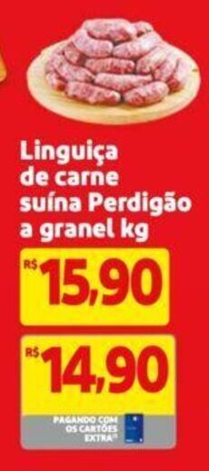 Extra Supermercado Linguiça de carne suína Perdigão a granel kg oferta