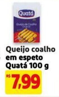 Extra Supermercado Queijo coalho em espeto Quatá 100 g oferta