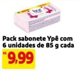Extra Supermercado Pack sabonete Ypê com 6 unidades de 85 g cada oferta