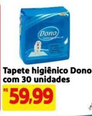 Extra Supermercado Tapete higiênico Dono com 30 unidades oferta