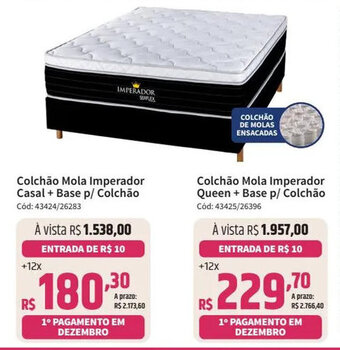 Deltasul Colchão Mola Imperador Casal + Base p/ Colchão Cód: 43424/26283 oferta